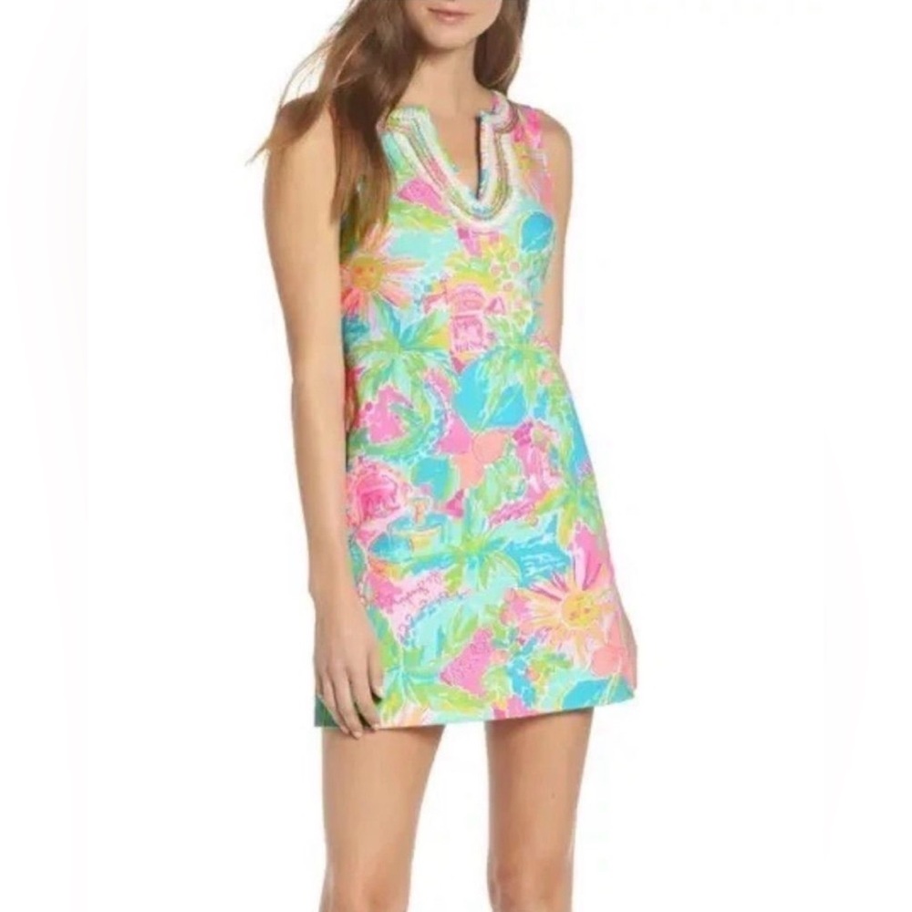 Lilly Pulitzer, Harper Shift Dress, Sunshine State of Mind,EUC sz M